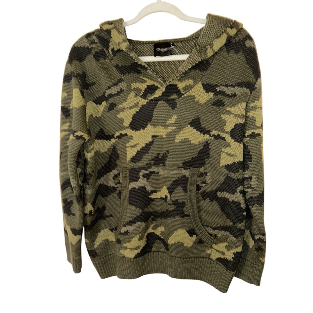Cliche Army Print Pullover Hoodie Small